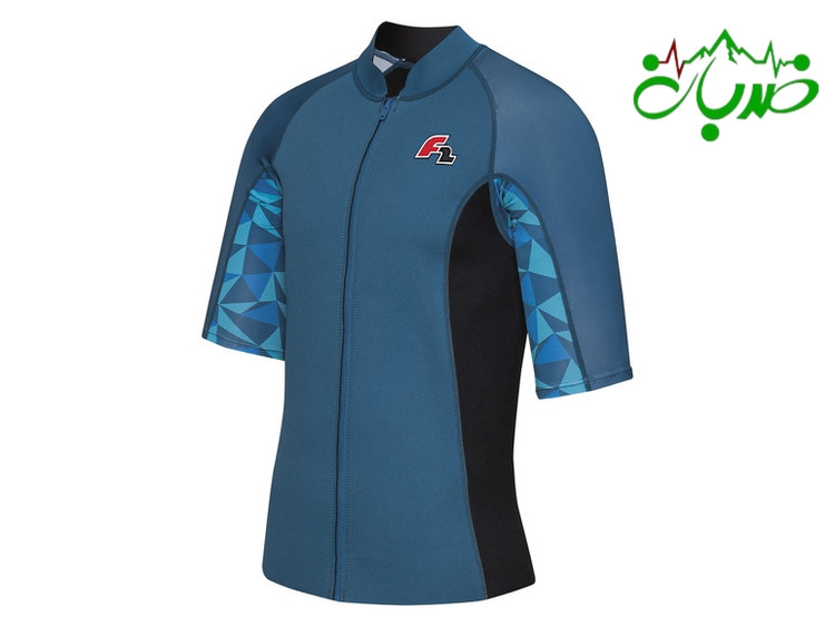 راشگارد آستین کوتاه جلوزیپ مردانه ۱/۵ میل برند F2